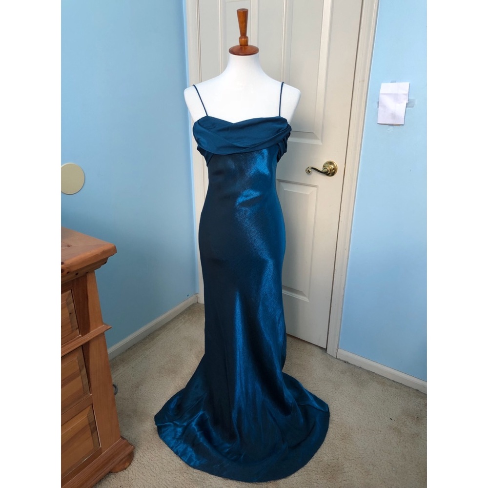 Beauty in Blue, Sleek Evening Gown